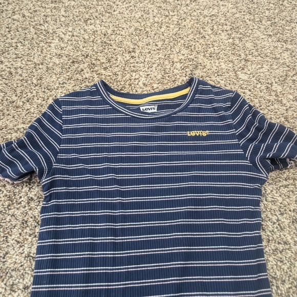 Levi's Little Girls Striped Baby Tee Shirt - Picture 4 of 12